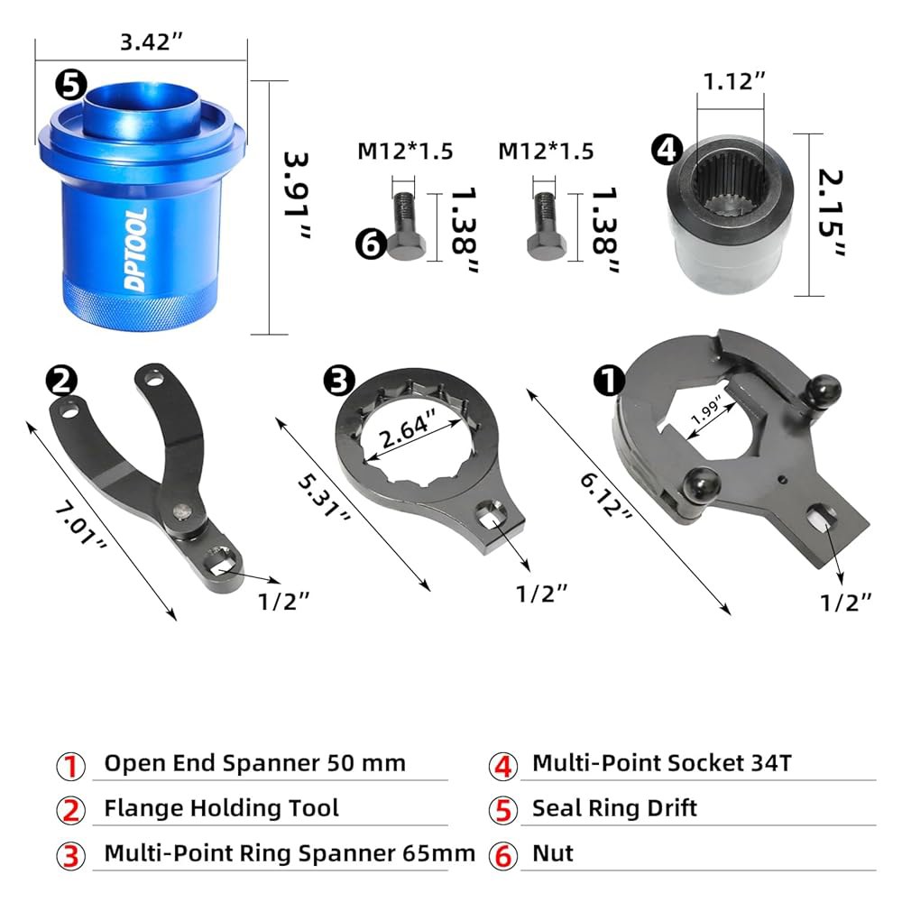 DPTool 후방 드라이브 액슬 차동 설치 제거 도구 키트 BMW E70 E90 E91 E92 X3 X5 X6 RWD 4WD 교체 335040 33505060 335080 2300 - 상세 이미지 2