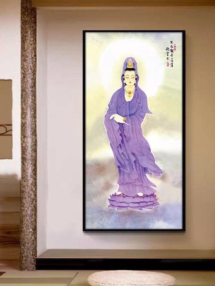 불교 관음보살 불교용품 그림 인테리어 액자 프레임 수집품 메탈프레임 상품 이미지
