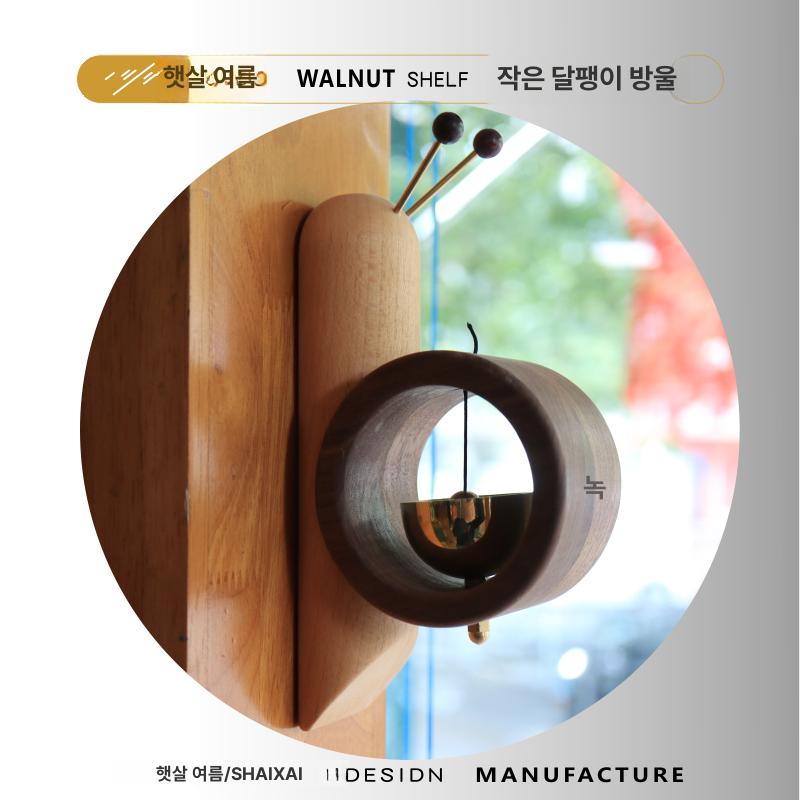 도어벨 현관종 월넛 개업선물 호두색 조각 인테리어 문종 집들이선물 현관벨 차임벨 - 상세 이미지 5