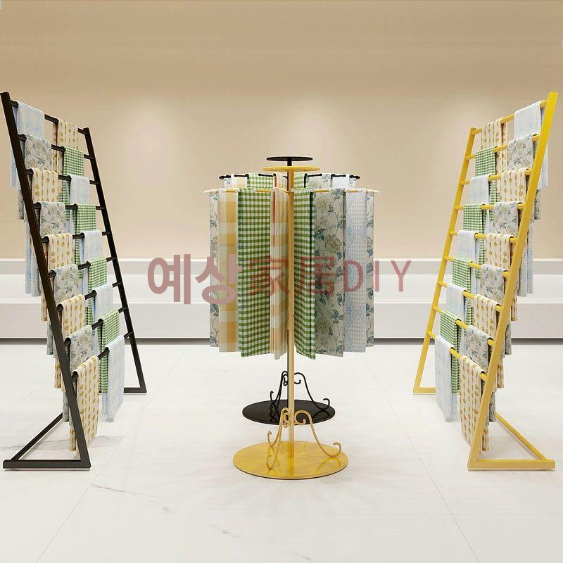 목도리 머플러진열대 나선형 원형 랙 매장용 전시대 선반 벨트 넥타이 스카프진열대 - 상세 이미지 4