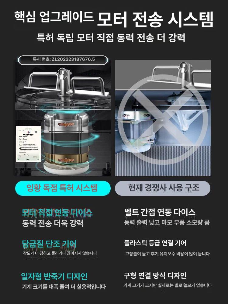 원형 반죽교반기 계란 업소용 핸드믹서 믹싱기 가루 혼합 양념 제빵 섞는 상업용 - 상세 이미지 5