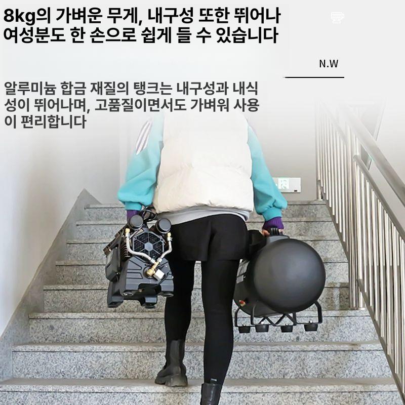 에어리시버 콤프레셔 저소음 알루미늄 공기압축 펌프 실린더 산업용 보조탱크 수평형 - 상세 이미지 5