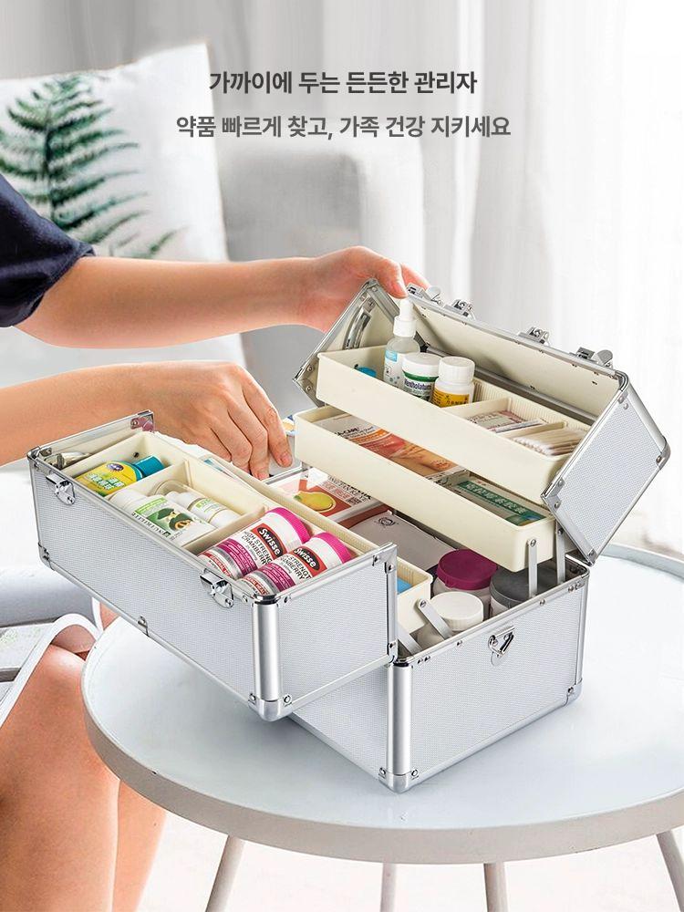 휴대용 구급함 비상 보관함 응급처치 잠금장치 가방 구급상자 약품보관 메디컬박스 - 상세 이미지 3
