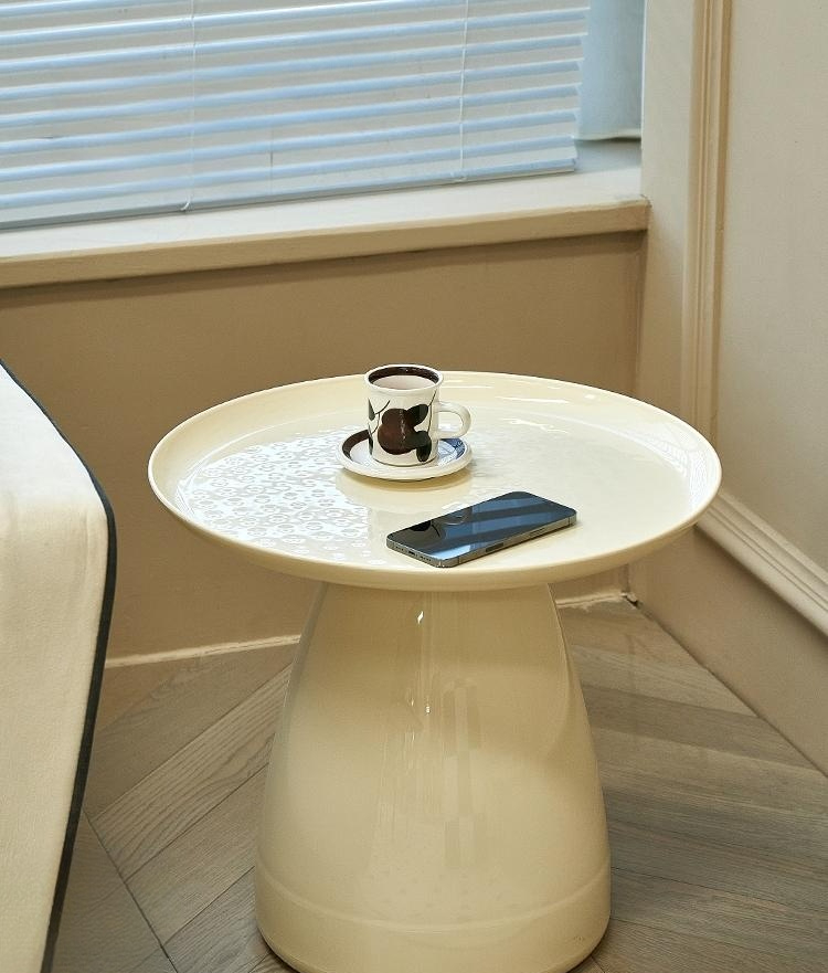 커피 협탁 간이 디자인 거실 모던 침실 사이드테이블 원형 라운드트레이 탁자 공간 - 상품 이미지