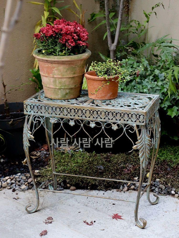 진열대 엔틱화분받침대 선반 화분다이 앤틱 빈티지 거치대 화분랙 정원꾸미기 식물 - 상세 이미지 2