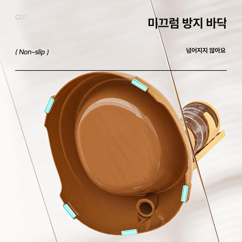 애견 급수대 스탠드 화이트 급수기 식수대 그릇 반려견 디스펜서 입식 음수기 - 상세 이미지 2