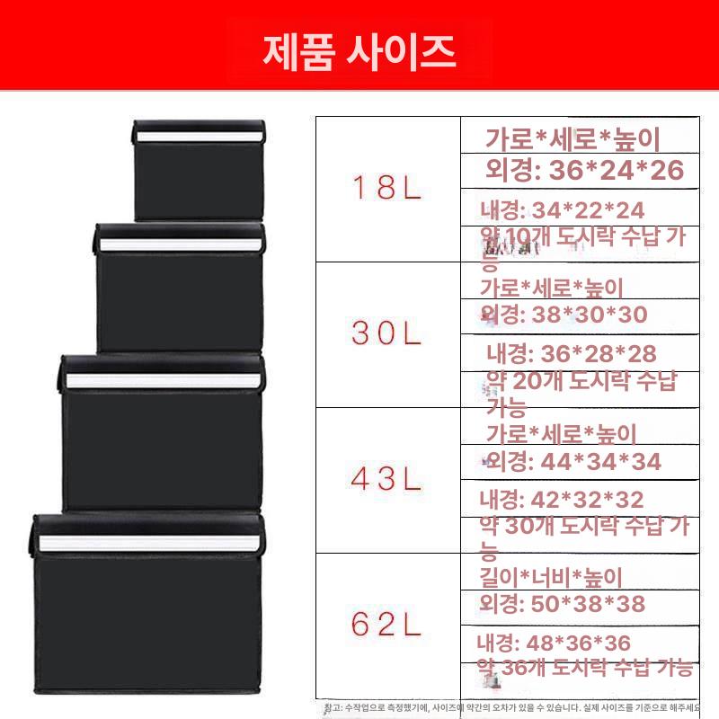 오토바이 탑박스 보온 보냉 상자 배달대행 배달통 배달가방 트렁크 캠핑용 바이크 - 상세 이미지 4