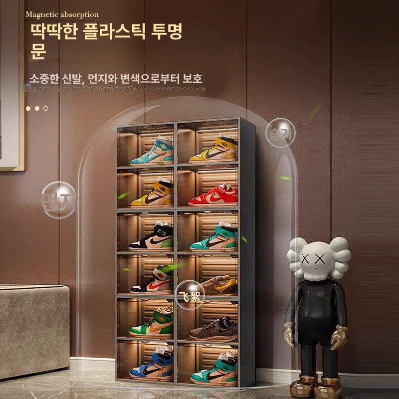 진열장 운동화 매대 보관 쇼케이스 정리대 전시대 정리함 신발박스 선반 수납함 - 상세 이미지 2