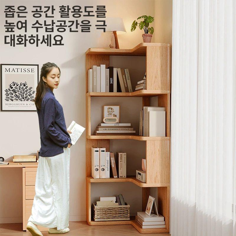 인테리어 모서리책장 장식장 디자인 서재 모던 북타워 북유럽 진열장 사이드 스탠딩 - 상세 이미지 3