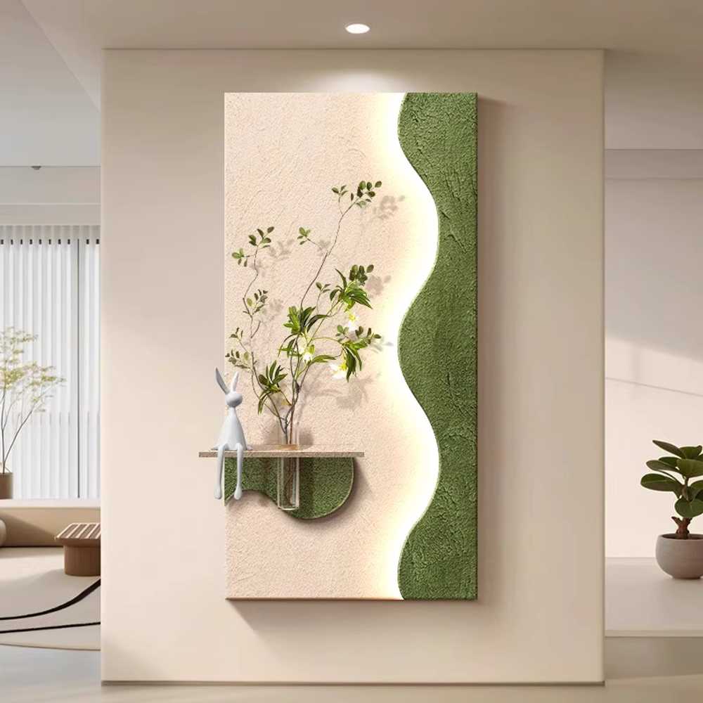 (40x70cm) led 식물 이태리토분 그린 거실 벽 소품 감성화분액자조명 무드등 인테리어 - 상세 이미지 3