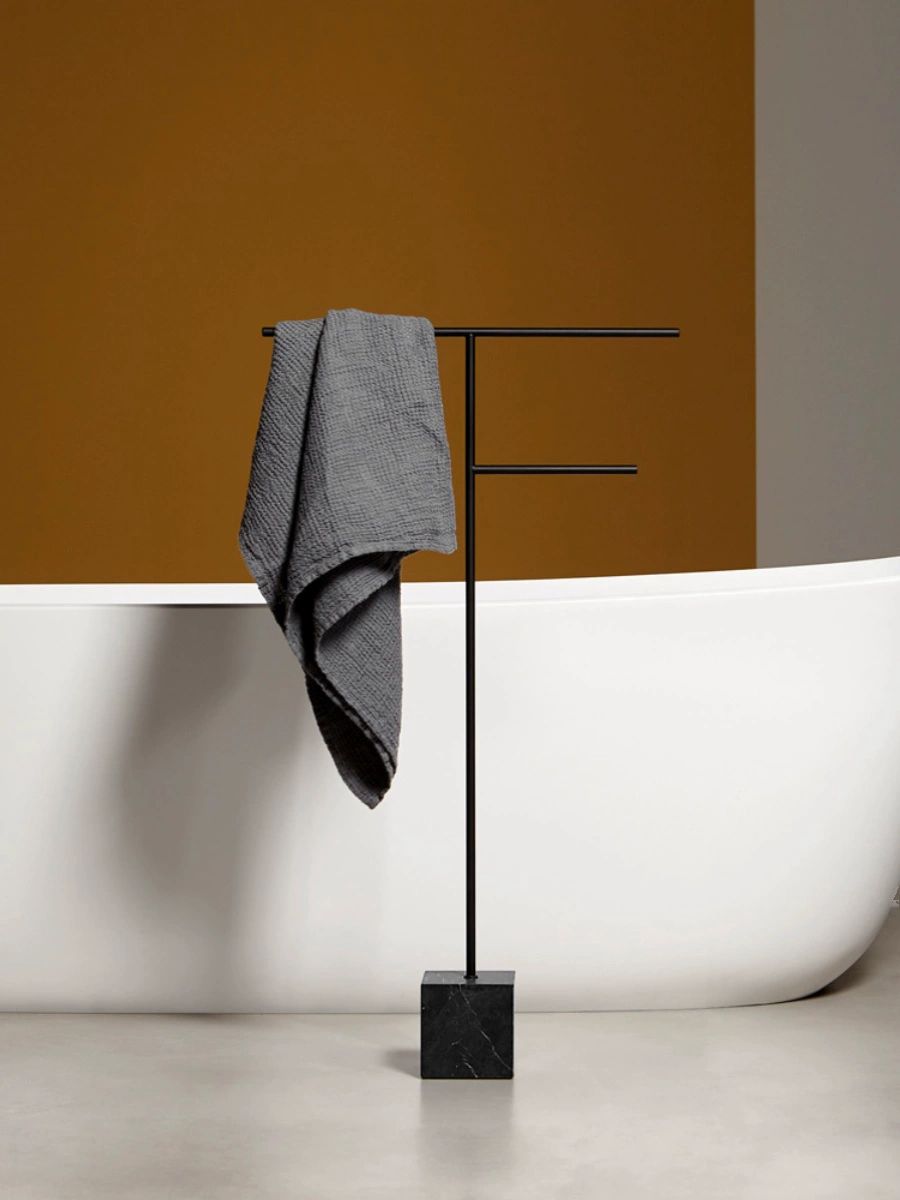 대리석 행거 욕실 스탠드수건걸이 건조대 북유럽 화장실 타월 수건걸이대 랙 후크걸이 - 상품 이미지