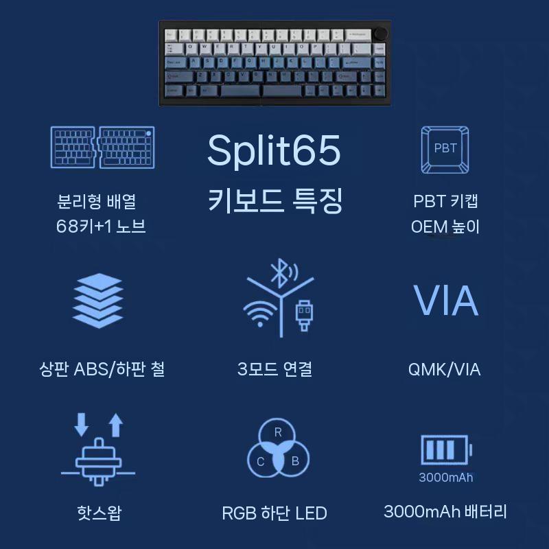 게이밍 키보드 무접점 유무선 동그리 베른 무소음 게이밍키보드 무접점정전용량 사무실 저소음 - 상세 이미지 4