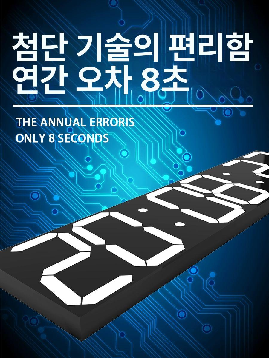 벽시계 디지털 무선 대화면 음력 요일 달력 표시 전자시계 거실 인테리어 - 상세 이미지 3