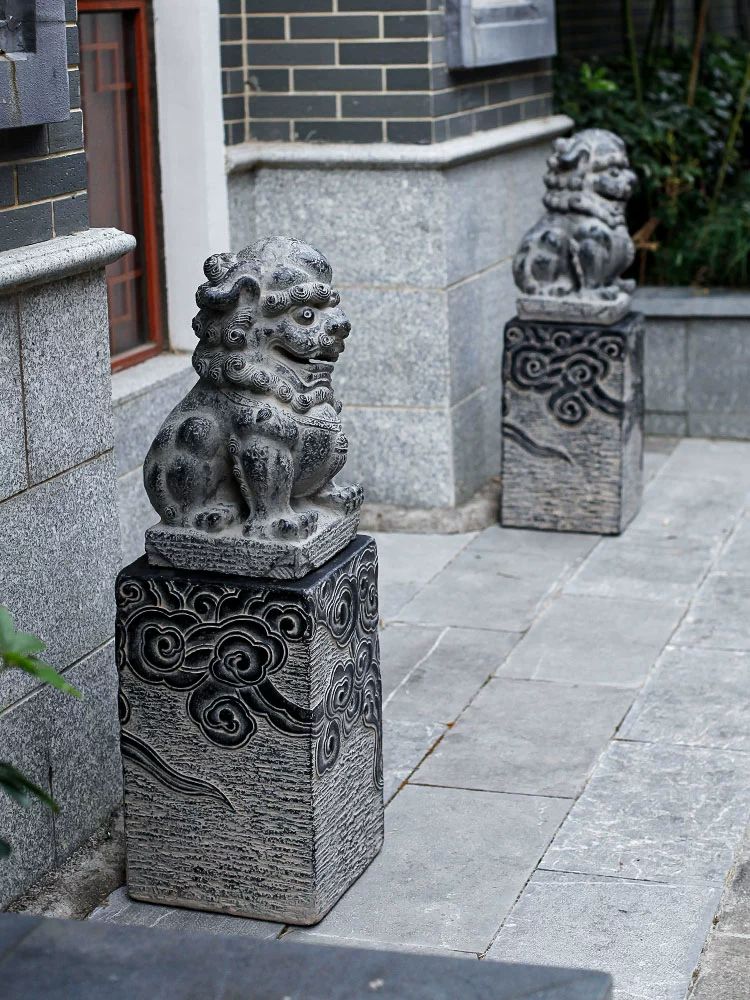 야외정원 해태조각상 전통석상 조경용 장식 마당 해태 버전 야외 해태상 정원 장식품 석재상 - 상품 이미지
