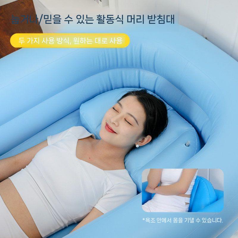 침대 에어 간호 어르신 튜브 풍선 효도 에어매트 베드 욕창방지매트 방석 욕조 가정용 샤워 - 상세 이미지 3
