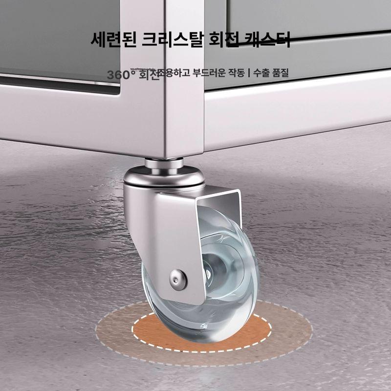 미용실 가위 정리 수납 원목 시안 웨건 카트 화장품 보관함 트롤리 선반 - 상세 이미지 5