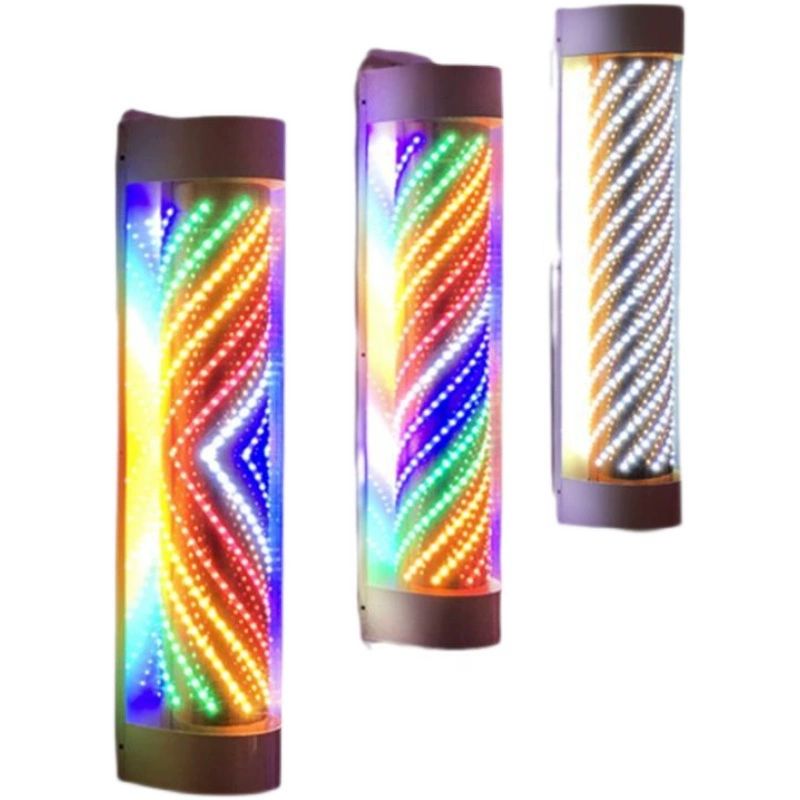 LED 미용실싸인볼 레트로 원통형 네온사인 이발소사인볼 엔틱 바버샵 헤어샵 - 상품 이미지