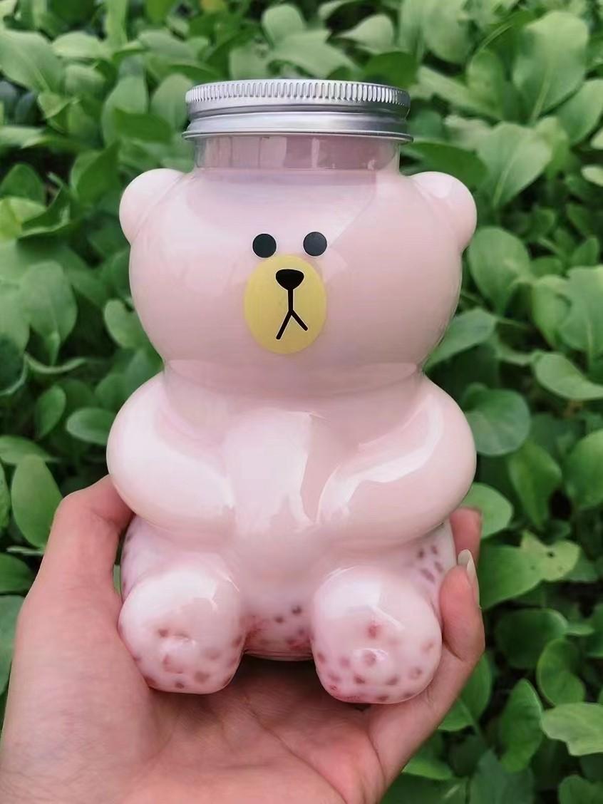 겨울 눈사람공병 음료병 물병 밀크보틀 주스 포장 밀크티 배달 용기 일회용 - 상세 이미지 2