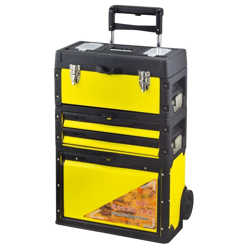 캐리어 공구함 휴대 다용도 보관함 정리함 가방 상자 멀티형 바퀴달린 수납함 - 상품 이미지