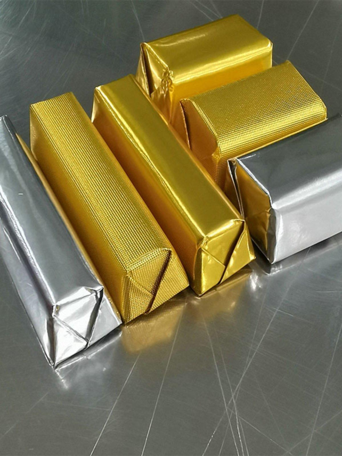초콜릿 포장지 호일 봉투 선물 카라멜 글로시 종이 랩 초콜렛 포장용 실버 골드 - 상품 이미지