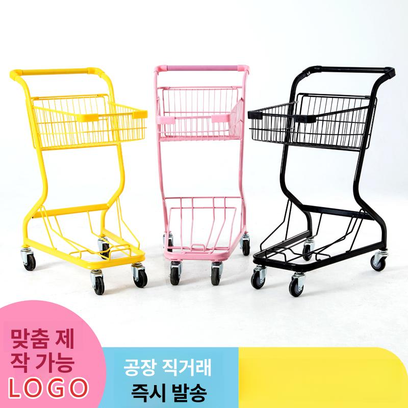 쇼핑 마트카트 장바구니캐리어 핸드카트 장보기 트롤리 바퀴달린 시장바구니 시장가방 - 상세 이미지 4