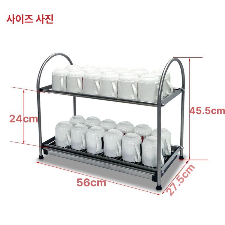 카페 컵선반 업소용 건조대 수납장 보관함 식기 주방선반 캐비닛 주방정리선반 커피 - 상세 이미지 4