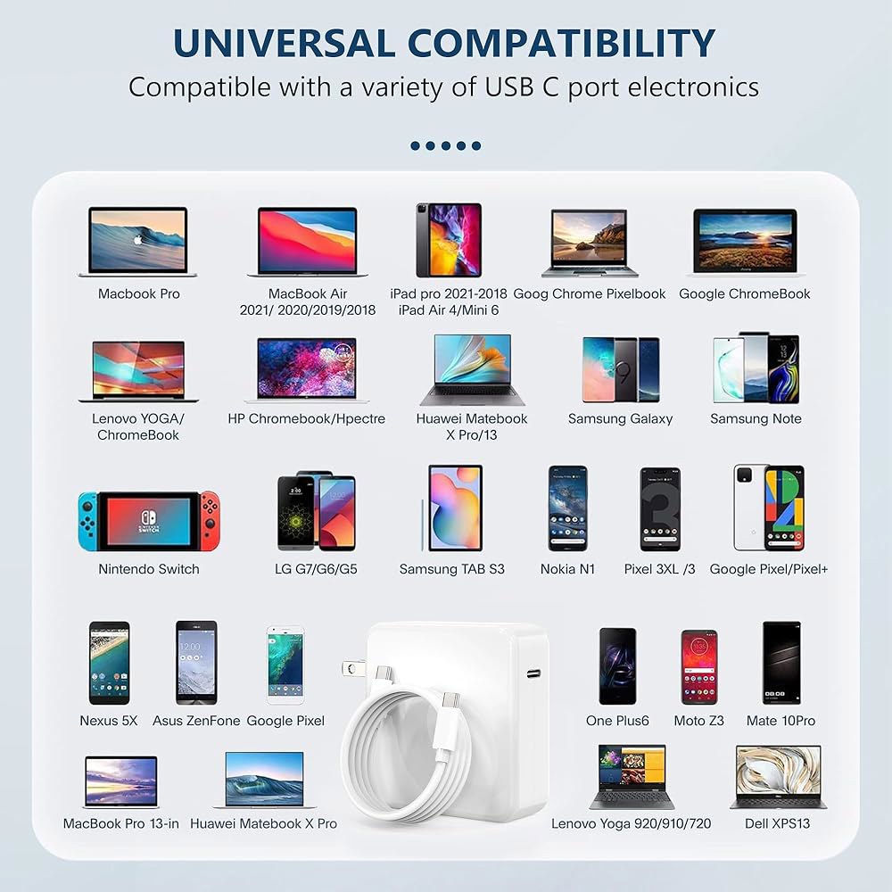 Mac Book Pro Fas 15 Power USB Charger /2020 14 /2019 Air C for Adapter /2018 Inch, 16 2021 - 13 100W - 상세 이미지 3