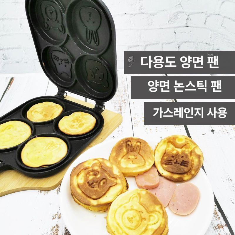 가정용 국화빵틀 에그버거 베이킹팬 모양팬 계란빵틀 팬케이크 양면코팅 오일 - 상세 이미지 4