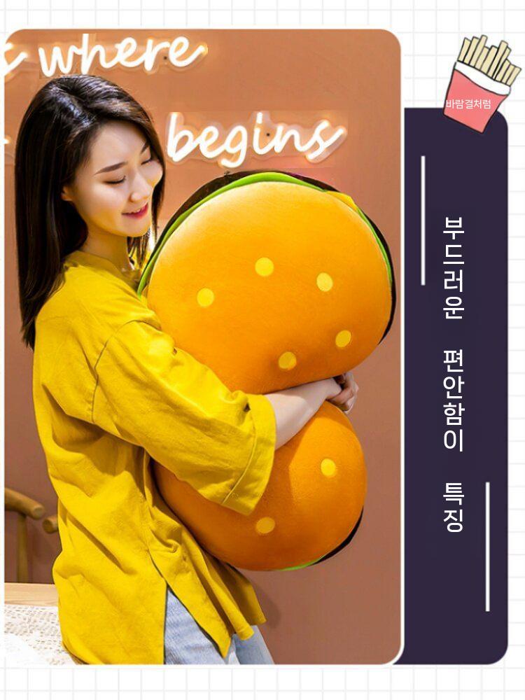 바디필로우쿠션 햄버거 감자튀김 대형 홈 꿀잠 장난감 봉제 인형바디필로우 귀여운 - 상세 이미지 5