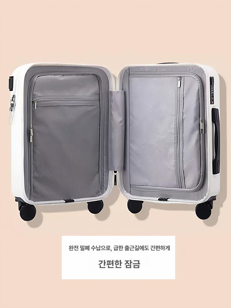 전면개폐트렁크 오픈형캐리어 경량하드 미니 캐리어 소형 경량하드캐리어 하드 기내반입 - 상세 이미지 3