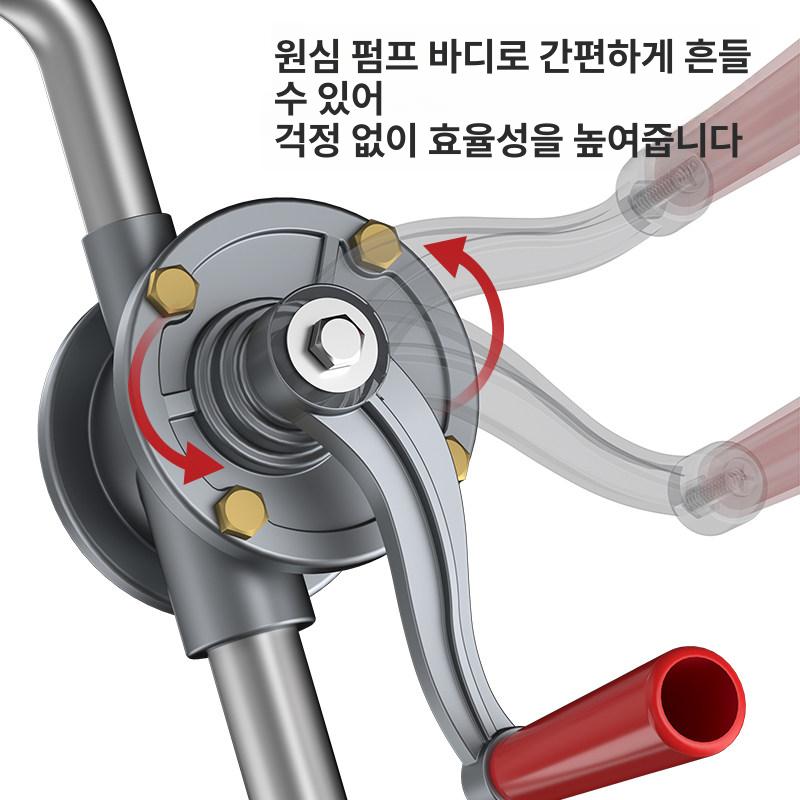수동 드럼오일펌프 산업용 화학 기름 핸드 호스 주유기 액체 에어 연료 이송 - 상세 이미지 3