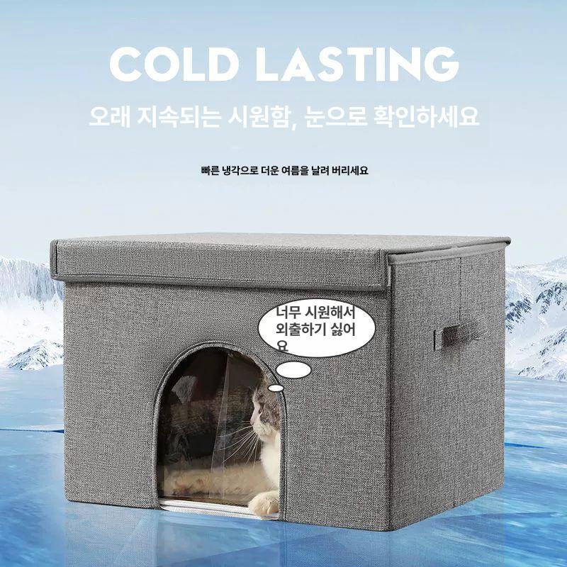 고양이 상자 쿨링 강아지 박스 개집 시원한 냉각 반려묘 반려동물 여름용 패드 하우스 - 상세 이미지 2