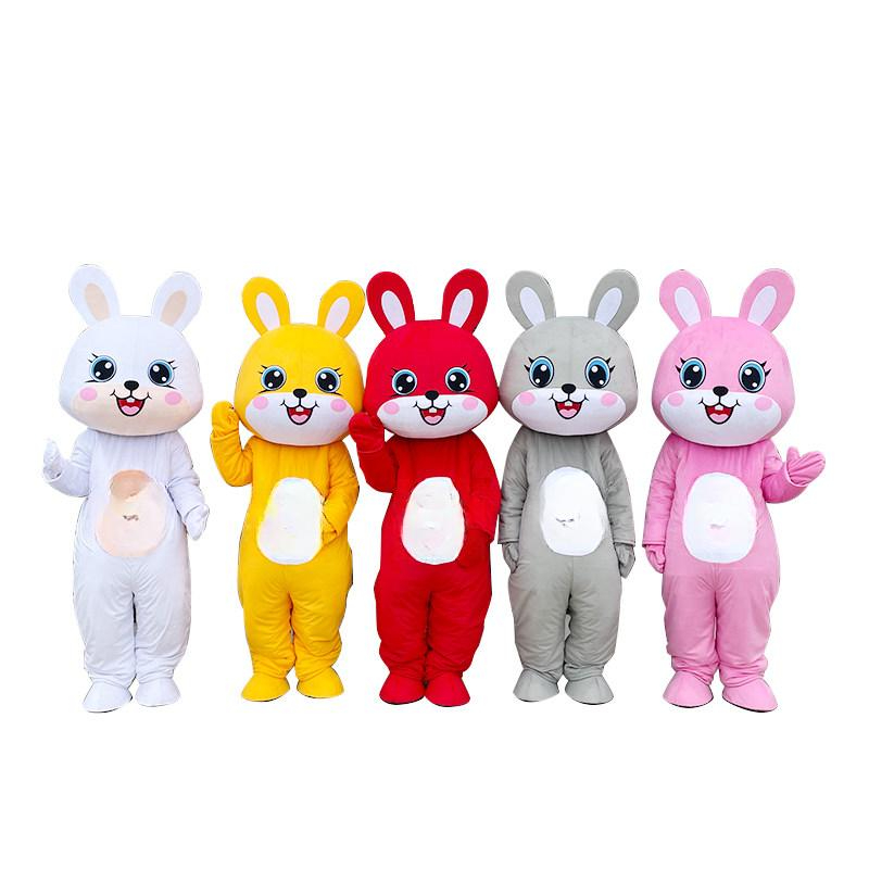 마스코트 토끼인형탈 호환 공연 코스튬 할로윈 드레스 성인 의류 카니발 생일 무대 - 상세 이미지 2