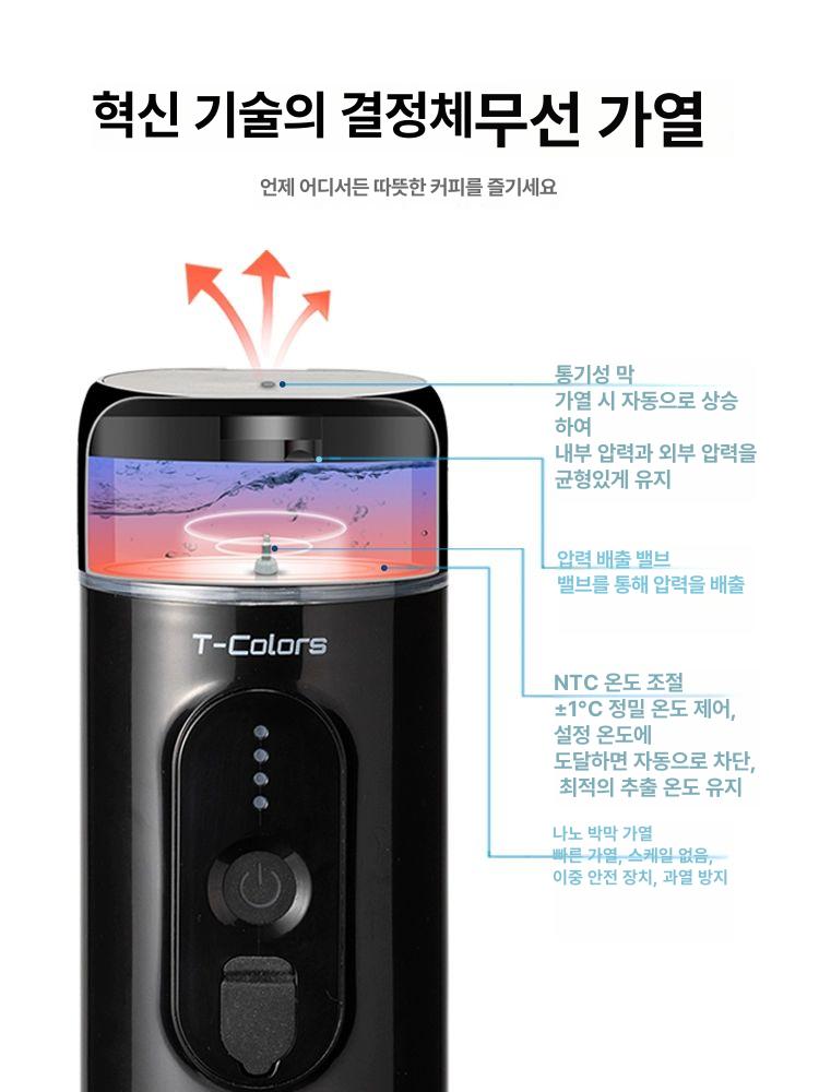 무선 휴대용커피머신 자동 캠핑용 여행용 야외 전기 홈카페 사무실 에스프레소머신 - 상세 이미지 5