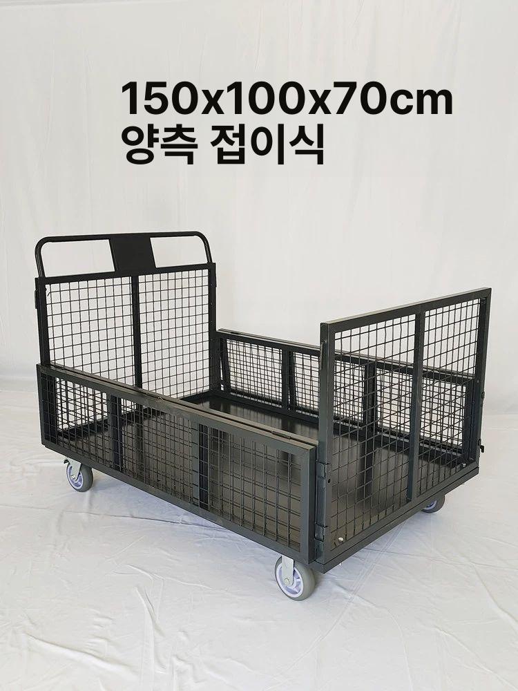 산업용 폐기물운반 대형카트 철제구르마 창고 물류용 손수레 바퀴달린 보관함 - 상세 이미지 3