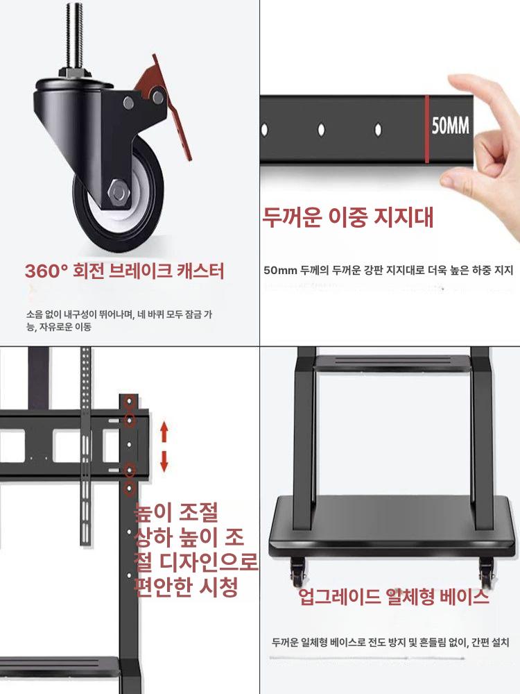 스탠딩 모니터거치대 폴타입 클램프 지지대 모니터암 받침대 브라켓 스탠드 세로형 - 상세 이미지 2