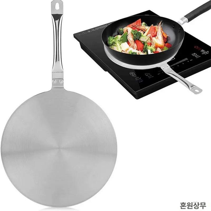 발열판 인덕션플레이트 스테인레스 받침대 고정 바닥 원형 열전도판 핫플레이트 매트 - 상세 이미지 4