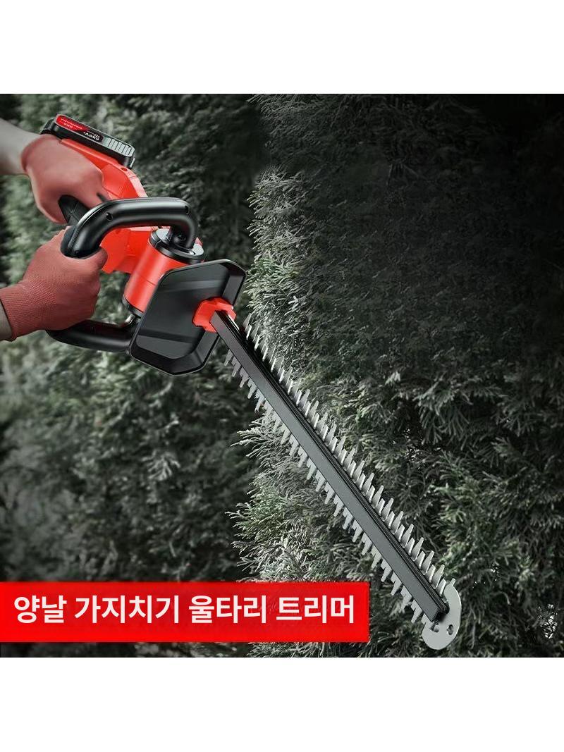 무선 전정톱 잔디 고지톱 전기 충전 더블컷 기계톱 잔가지 해지 조경용 전지가위 벌목 - 상세 이미지 3