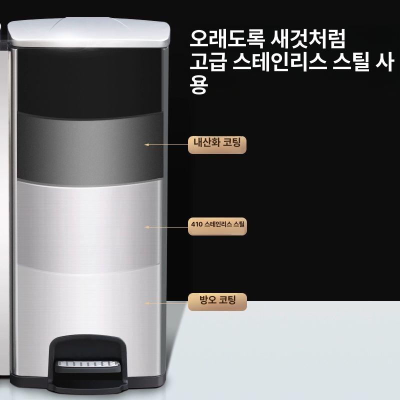 식당 주방 라면국물 거름망 짬처리 필터 잔반통 페달식 음식물쓰레기통 편의점용 - 상세 이미지 5