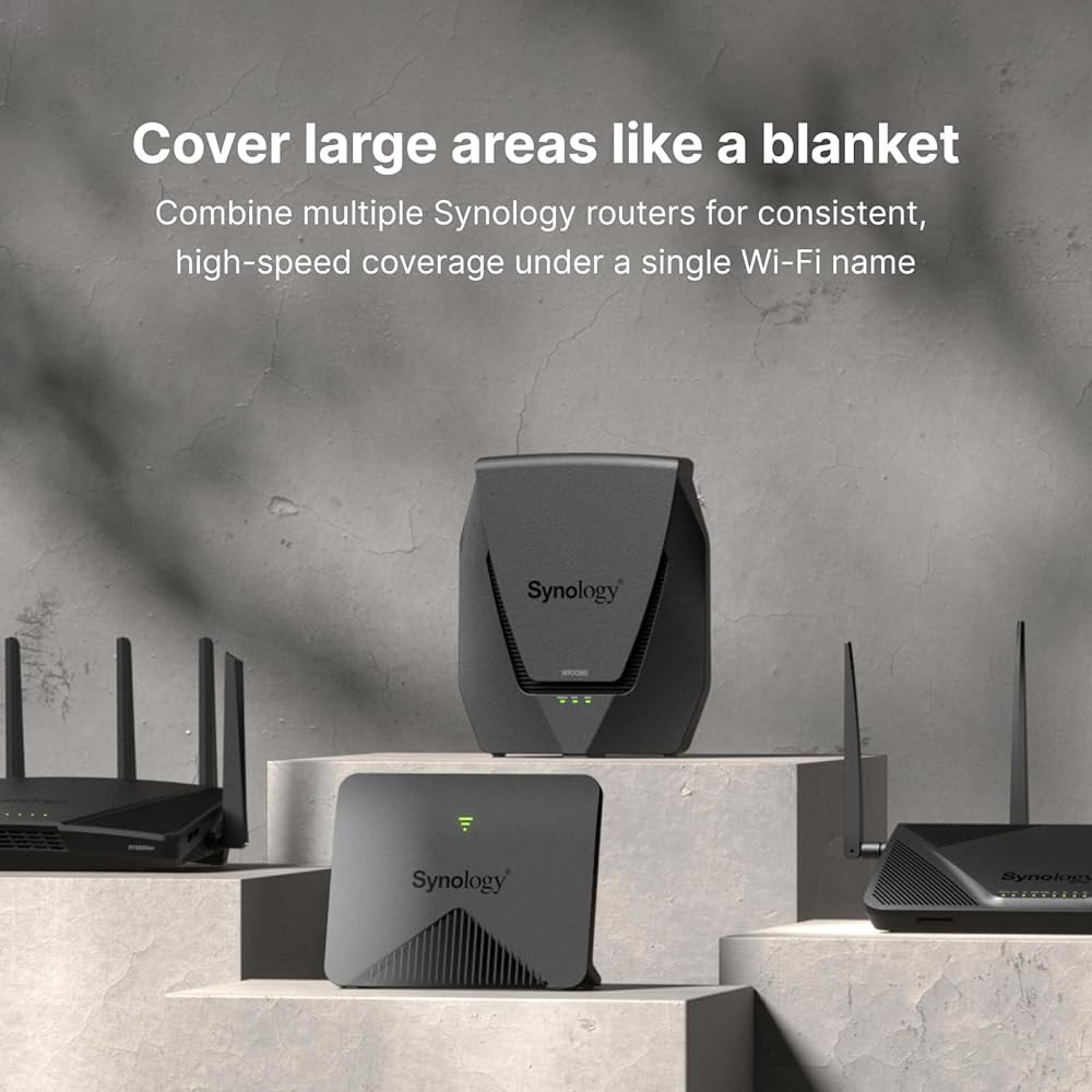 Synology RT6600ax - 트라이밴드 4x4 160MHz Wi-Fi 라우터, 2.5Gbps 이더넷, VLAN 분할, 다중 SSID, 자녀 보호, 위협 방지, VPN(미국 - 상세 이미지 3
