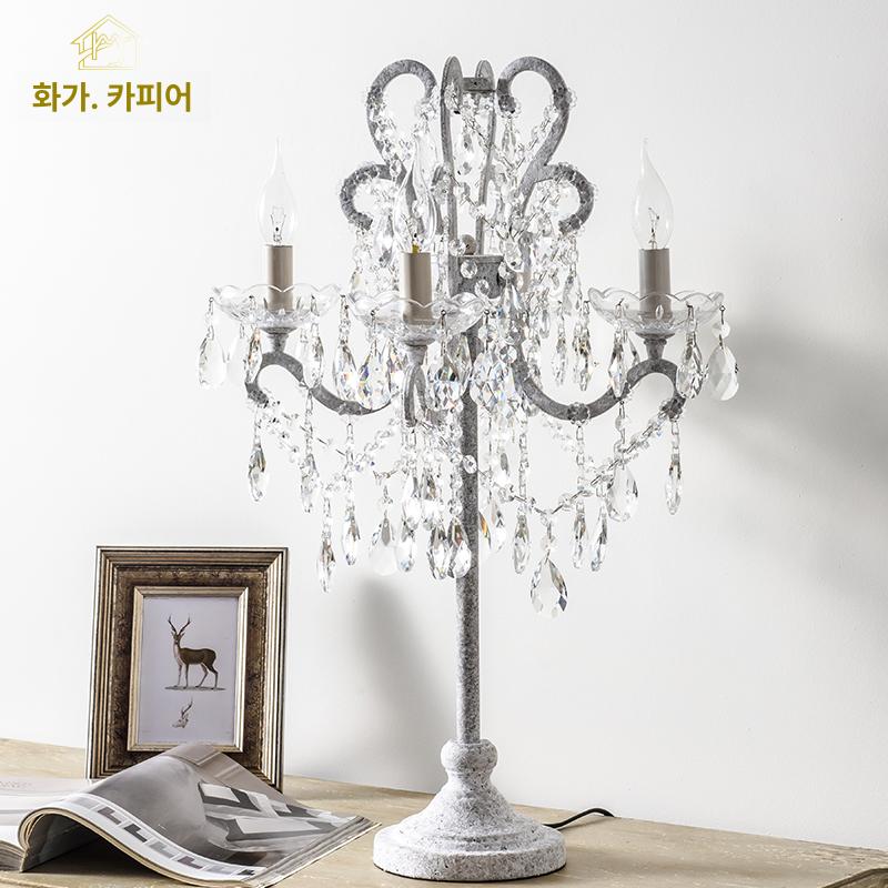 샹들리에스탠드 테이블램프 빈티지보석 북유럽 미니멀리스트 누름버튼스위치 램프 샹들리에 조명 - 상세 이미지 2
