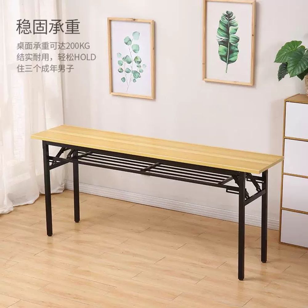이동식 테이블 간이 다용도 폴딩 사이드 침실 화이트 책상 원목 컴팩트 - 상세 이미지 3