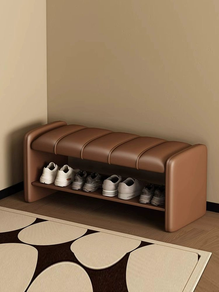 벤치형 신발장벤치 현관 수납장 여닫이 쿠션 스툴 정리대 원룸 다용도 슈벤치 소프트 - 상품 이미지