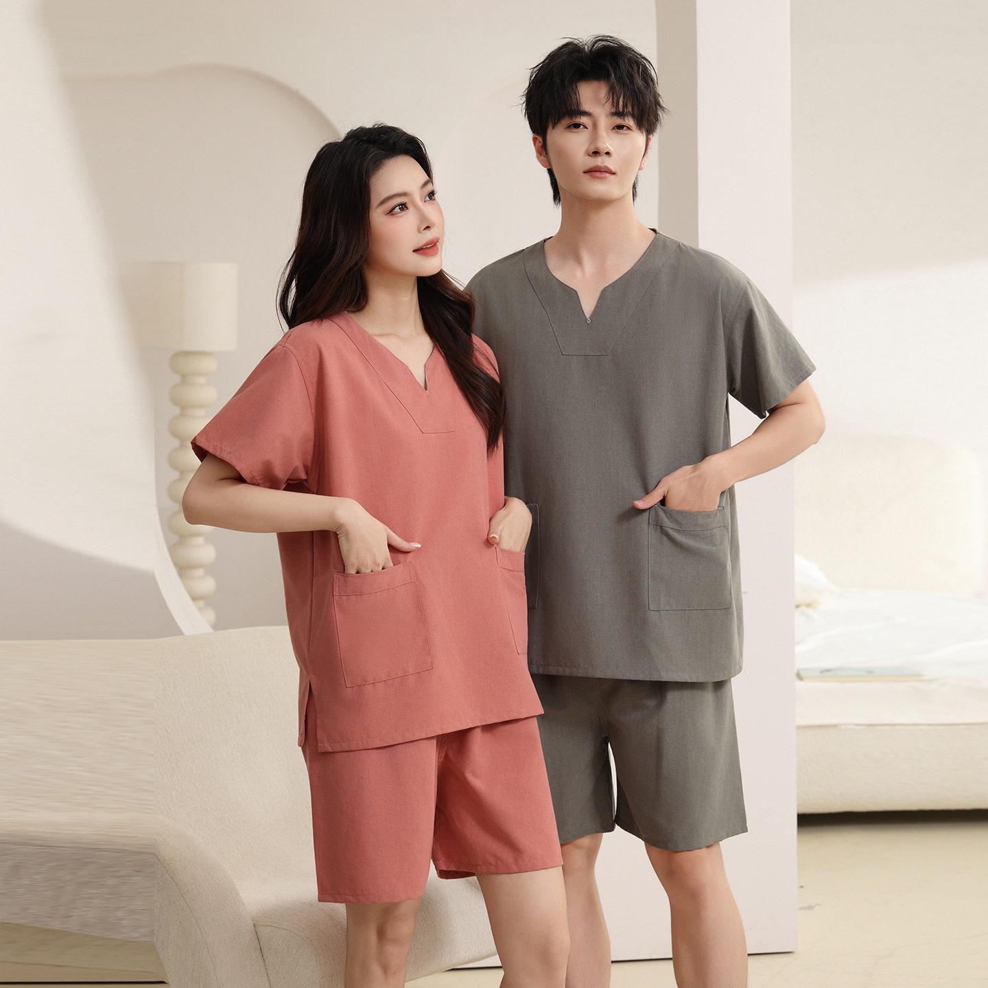 황토 찜질복 숯가마 사우나복 커플 단체 목욕탕 찜질방용 개인용 의류 - 상세 이미지 3