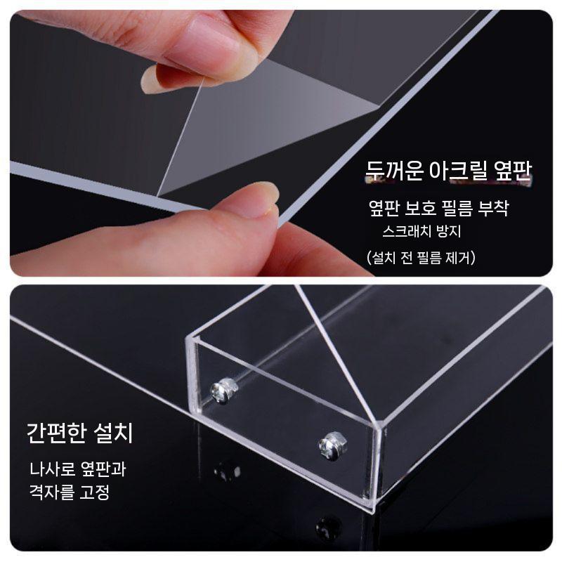 매대 진열대 계단식 아크릴 계단 아크릴진열대 투명 미니 꽂이 경사형 정리대 화장품 매장용 - 상세 이미지 5