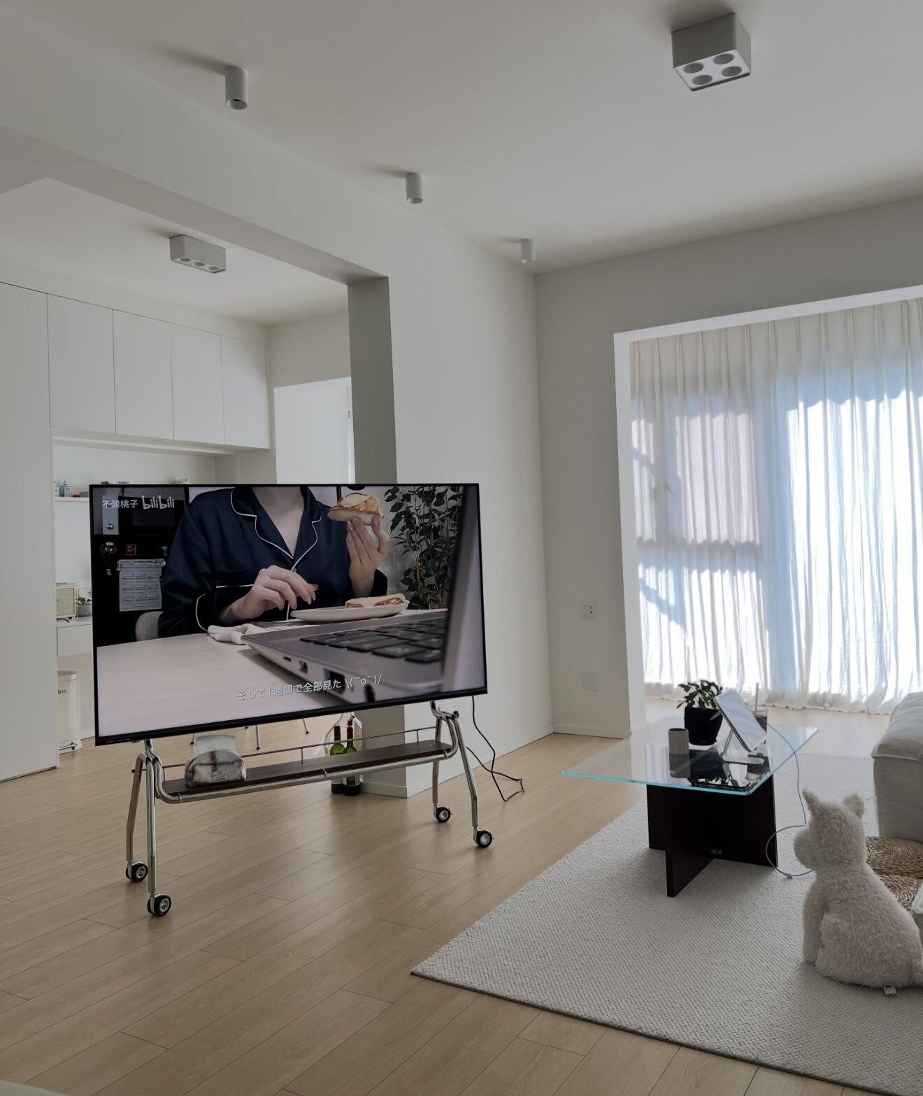 tv거치대 티비스탠드 이동식 듀얼 호환 튼튼한 세로 업무용 무빙 모니터 선반형 - 상세 이미지 3