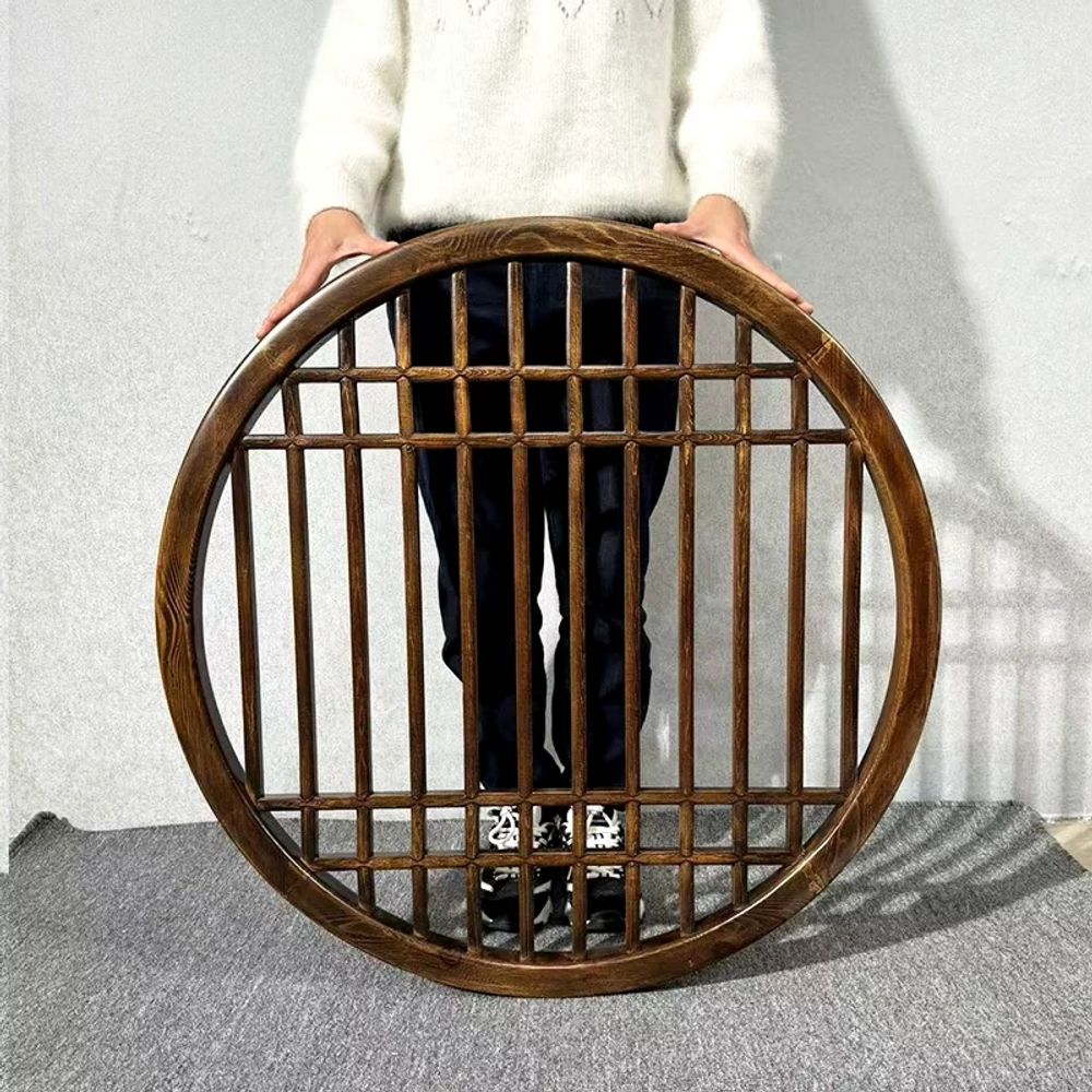 전통 창호문 한옥문살 우드 격자문 옛날문 인테리어 장식품 파티션 분리벽 목재 - 상세 이미지 2