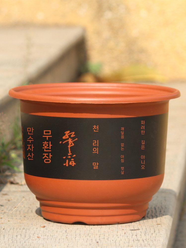 둥근 도로화분 대형 플랜트 화단 야외 카페 조경 원목 나무 상자 사각 도로 목재 직사각 - 상세 이미지 4
