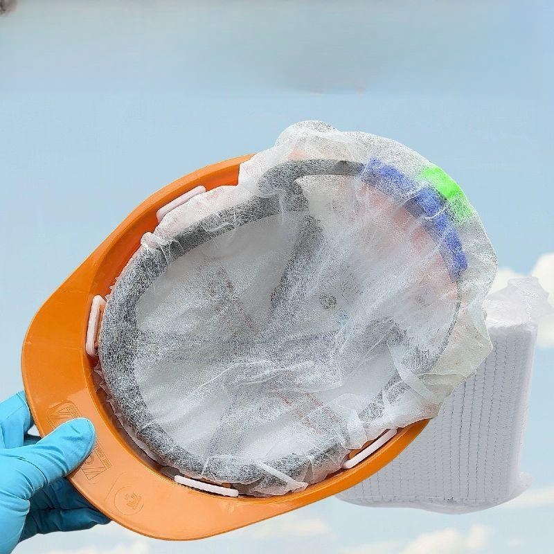 일회용 안전모내피 땀흡수패드 작업모 공사장 건설 통기성 공사현장 위생 통풍 소재 - 상세 이미지 4