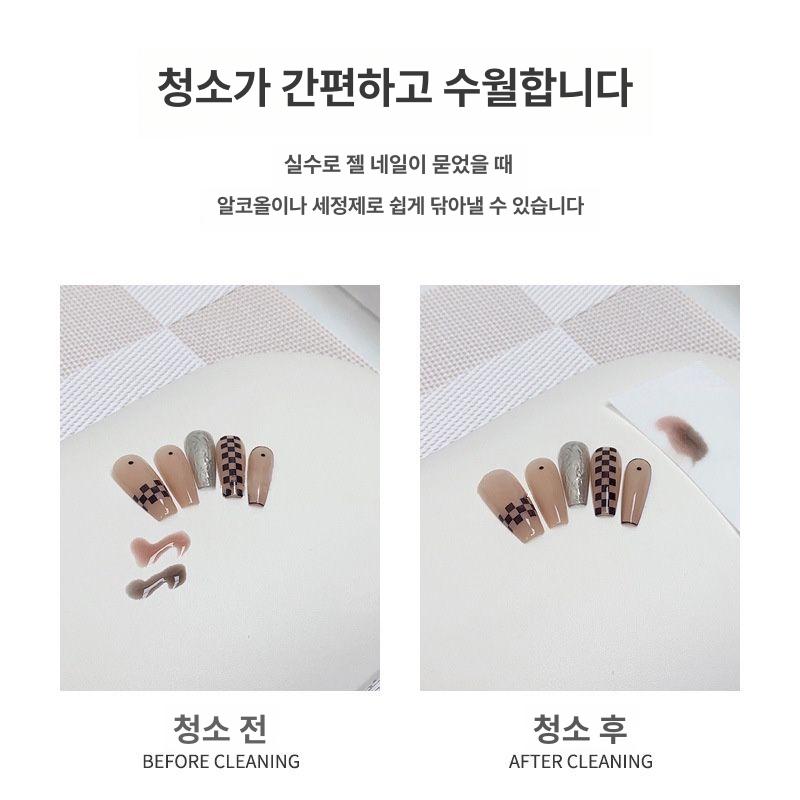 푹신함 네일손목받침대 보호 쿠션 패디 핸드 화이트 팔걸이 매트 패드 고정 팔받침대 - 상세 이미지 3